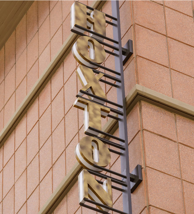 Buchstaben Fassade