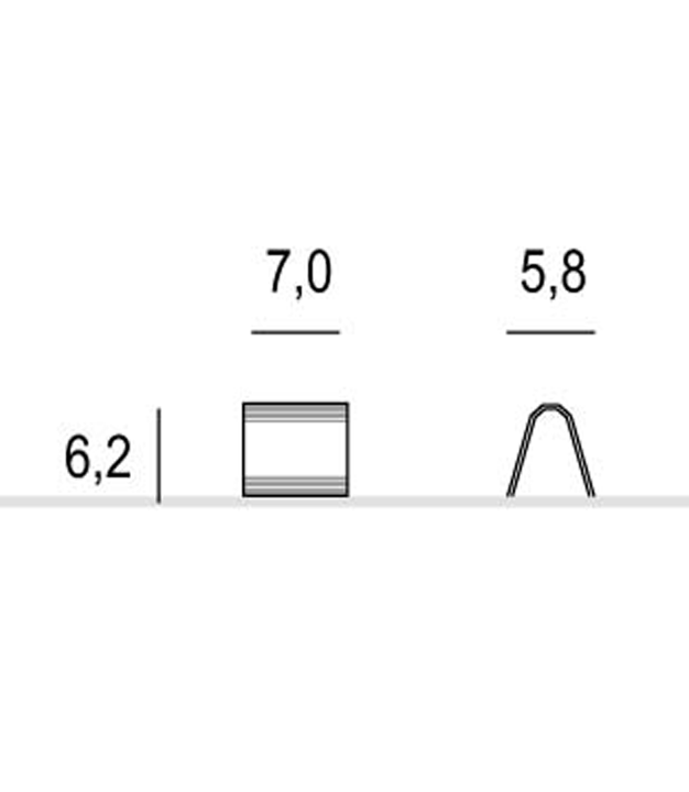 Träger für Tischnummerierung, aus farbigem gravierten Plexiglas. Moderne Ausführung.